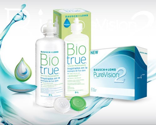 Soluciones Bio True y PureVision para lentes de contacto